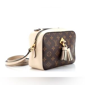 Louis Vuitton Saintonge Handbag Monogram Canvas with Leather in Cream